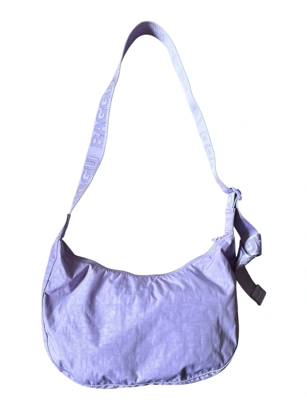 BAGGU x Hello Kitty Medium Nylon Crescent Shoulder Bag Lavender My Melody NWT